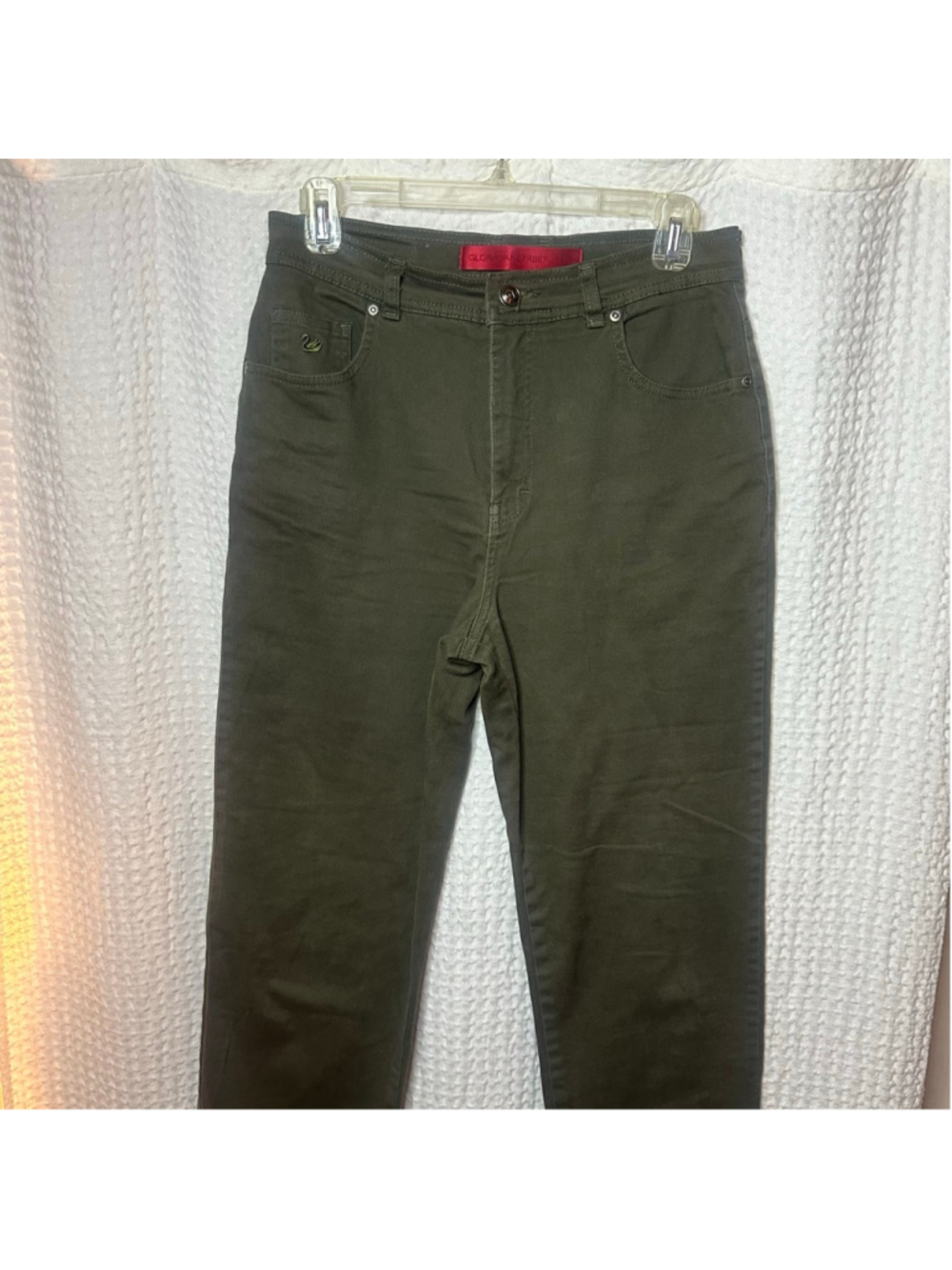 Women's Gloria Vanderbilt Straight Leg Jeans Size 8 Olive Green